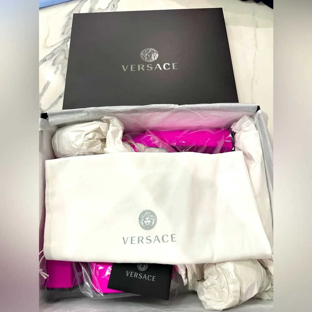 Versace Medusa Aevitas 125mm Satin Pumps - Picture 8 of 9